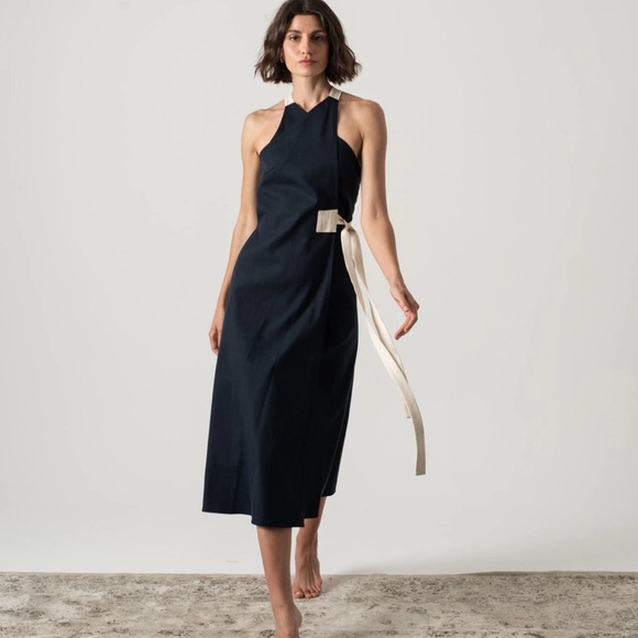 Luxmii Zulu Wrap Dress in Navy